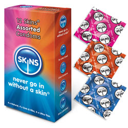Pelli preservativi assortiti confezione da 12